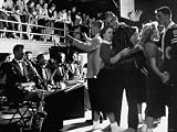 Teenage Couples Without Shoes Dancing at Carlsbad High School Sock Hop Photographic Poster Print by Nina Leen, 16x12