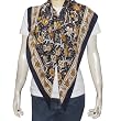 Printed Scarf Silk Square Women's Accessory 44 x 44 inches