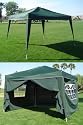 Palm Springs 10 x 10 Pop-up GREEN Canopy w/4 Side Walls EZ to set up
