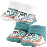 Miami Dolphins Infant 2-Pack Sport Bootie Socks