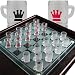 Glass Beer Mugs | Wholesale Mugs | Sports Mugs | Buy Mugs - Beer Mug Checkers Set with Frosted Glass Board