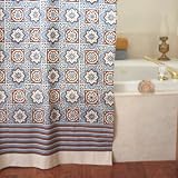 Ocean Breezes ~ Rustic Blue Brown Moroccan Beach Shower Curtain 519F3HtXHzL. SL160 Ocean Breezes ~ Rustic Blue Brown Moroccan Beach Shower Curtain