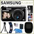 Samsung PL120 14MP Dual-View Digital Camera in Black + 4GB Accessory Kit