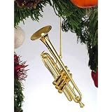 Gold Music Trumpet Musical Instrument Ornament NEW