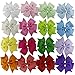 Solid Grosgrain Ribbon Pinwheel Boutique Hair Bows Alligator Clips for Baby Girls Kids Teens Toddlers Children