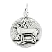 Sterling Silver Aries Zodiac Sign Pendant