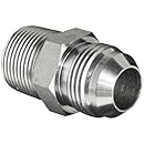 Brennan 2404-08-08 Steel JIC Flared Tube Fitting, Straight, 1/2" Tube OD JIC Male x 1/2-14 NPTF Male