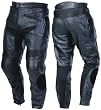 Mens CE Armoured Leather Motorcycle Jeans With Sliders Waist 34"