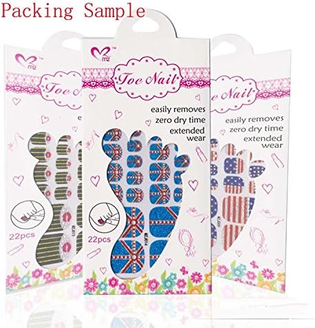 Nicedeco 22 PCS UK style Toe sticker nail tattoo Peel & Stick Face/Fingernail Tattoos toe tattoo