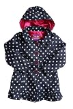 Toddler Girls all weather fully lined jacket with hood - navy