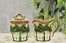 PALM TREE SUGAR BOWL AND CREAMER SET tropical beach palmtree palm breeze ceramic tableware serving pieces set