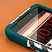 ZTE Boost Max Case (N9520), MPERO IMPACT X Series Dual Layered Tough Durable Shock Absorbing Silicone Polycarbonate Hybrid Kickstand Case for Boost Max [Perfect Fit & Precise Port Cut Outs] - Teal Chevron