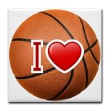 Tile Coaster (Set 4) I Love Basketball