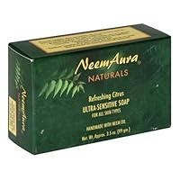 Neemaura Naturals Ultra Sensitive Soap, Refreshing Citrus, 3.5 oz