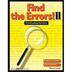 Find the Errors! II: Proofreading Activities