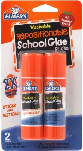 Neww Elmer's Repositionable School Glue Sticks 2/Pkg-.53oz Neww
