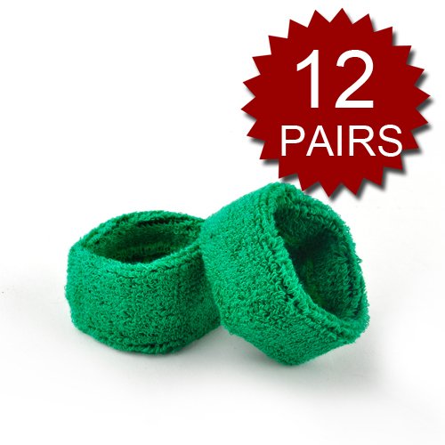 (Price/12 PAIRS)GOGO™ Thick Solid Color Kids Wristbands