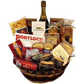 Office Party Gift Basket with Martinelli's Sparking Apple Cider (non-alcoholic)