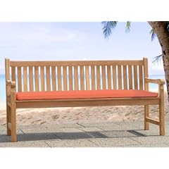 Bequeme Auflage f�r Gartenbank 180 cm - terracotta