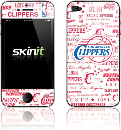 Skinit Los Angeles Clippers Historic Blast Vinyl Skin for Apple iPhone 4 / 4S