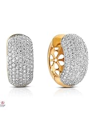 Dreamy2 1/3CTTW Diamond Hoop Earrings 14K Yellow Gold