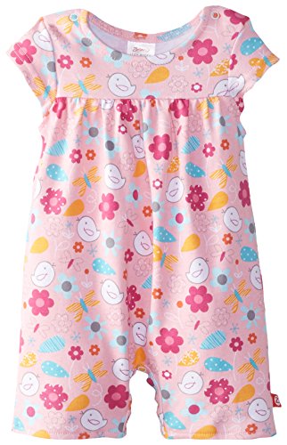 Zutano Baby-Girls Newborn Friendly Bird Cap Sleeve Romper