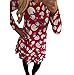 Christmas Dress Mallcat Women Christmas Snowman Swing Dress