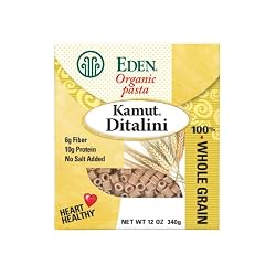 Eden Organic Kamut Ditalini, 100% Whole Grain, 12-Ounce Boxes (Pack of 6)