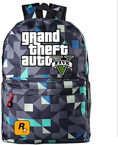 Grand Theft Auto Game Theme Schoolbag Pupils Shoulders Bag GTA Backpack
