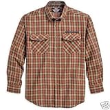 Harley Davidson Men's Long Sleeve Woven Plaid Shirt-LIMITED EDITION. Embroidered graphics. 96005-09VM
