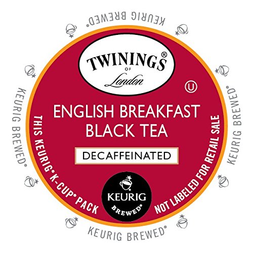 Twinings English Breakfast Decaffeinated Tea K-Cups, 24 Count
