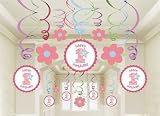 1st Birthday Girl Mega Value Pack Swirl Decorations