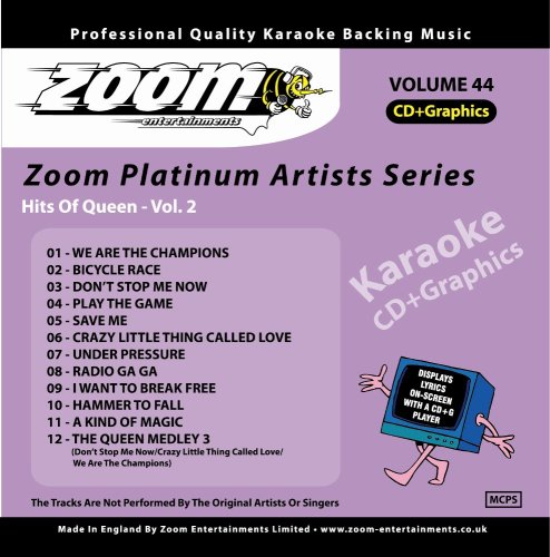 CD-Charts  Music : Zoom Karaoke CD+G - Platinum Artists 44: Queen 2