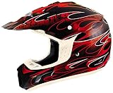 THH TX-12 Flame Black/Red Youth Medium Off-Road Helmet