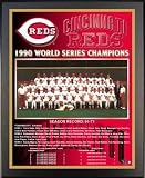Cincinnati Reds 1990 World Series MLB Baseball 13x16 Healy Wall Plaque with Black Finish Backing