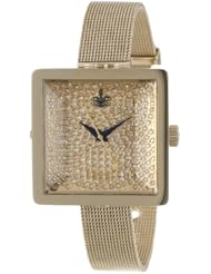 Vivienne Westwood Womens VV053GDGD Lady Cube Gold Tone Stainless Steel Swiss Quartz Ring Watch