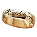 Personalized 5mm. Gold-Over-Sterling Silver Band with Name Outside