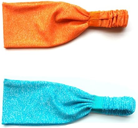 Agosti 2 Count Non Slip Sweatband Sports &amp; Athletic Headband, Fitness Rainbow Headbands for Women Men, Running, Yoga, Toeless, Pilates, Gym, Barre, Motorcycle, dri fit Headbands