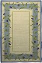Extra Weave Olives 2-by-3-Foot Printed Jute Rug, Latex Backing