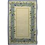 Extra Weave Olives 2-by-3-Foot Printed Jute Rug, Latex Backing