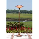 Copper Finish Floor Standing Round Halogen Patio Heater