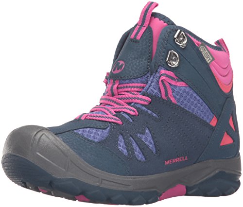 Merrell Capra Mid WTRPF Waterproof Boot (Toddler/Little Kid), Navy/Multi, 13.5 M US Little Kid