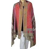 IMAGE OF India Fashion Women Headscarves Paisley Pattern Shawl Wool
