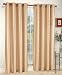 Stylemaster Tribeca 56 by 63-Inch Faux Silk Grommet Panel, Sand