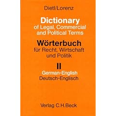 W�rterbuch f�r Recht, Wirtschaft und Politik, Bd.2, Deutsch-Englisch