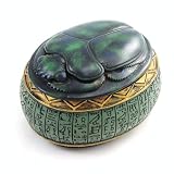 Coffret &agrave; bijoux "Scarab&eacute;e" vert dor&eacute;