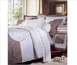 Queen Back to Milan embroidered duvet cover and pillow shams set