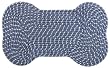 BLUE - Bone-Shaped Braided Placemat Rug