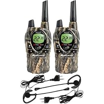 Midland GXT550VP1 Outfitter Series 5 Watt 22 Channel with Up to 14 Mile Range, Mossy Oak Break Up Camo GMRS Value Pack with 2 Headsets