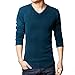 Orangetime Men Basic Classic V-Neck Long Sleeve Sweater
